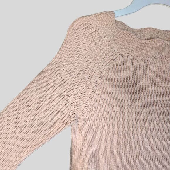 Chico’s Sweater Women’s Size Small Pink Knit Scalloped Neck Bell Sleeve Top - Picture 8 of 13